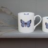Holly Blue bone china mugs