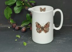 Peacock Butterfly bone china jugs