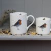 Robin bone china mugs