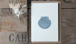 Scallop Shell A6 greetings card with Kraft envelope