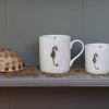 Seahorse bone china mugs