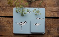 Avocet placemat and matching coaster