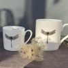 Dragonfly china mugs