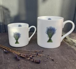 Lavender china mug