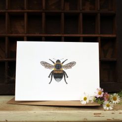 A6 card featuring a Bee and flowers