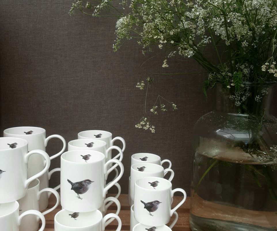 wren mugs and vase