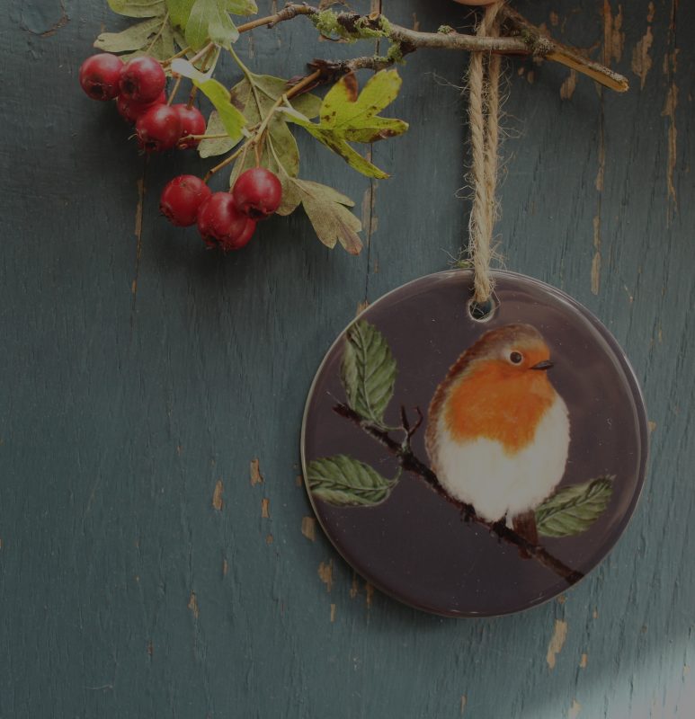 Robin decoration on string